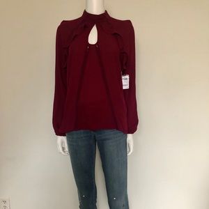 Charlotte Russe Red Shirt Top Blouse Size Small
